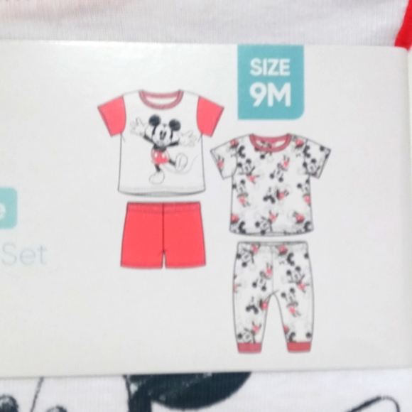 New! Disney Baby Mickey Mouse PJ 4 piece Set BG920 - Picture 3 of 6